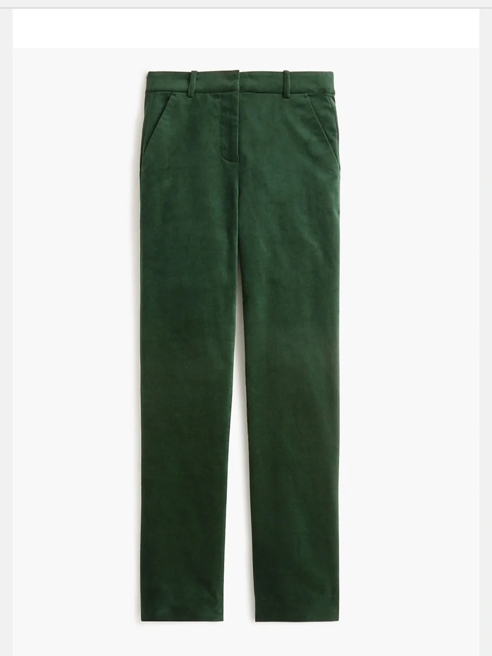 J. Crew Forest Green Straight-Leg Trousers